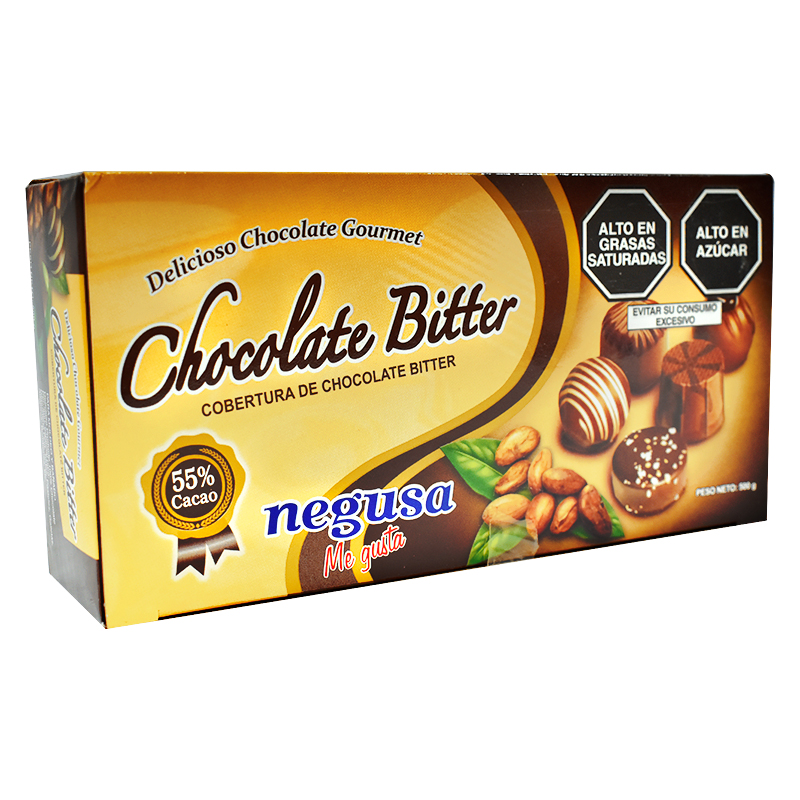 0020646 Cobertura de Chocolate Bitter Negusa Gourmet Caja 500 g